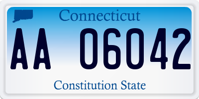 CT license plate AA06042