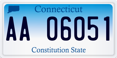 CT license plate AA06051