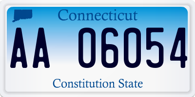 CT license plate AA06054