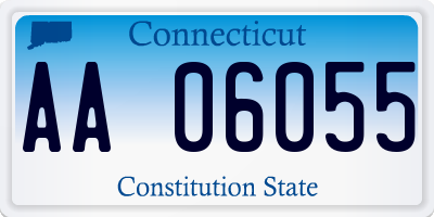 CT license plate AA06055