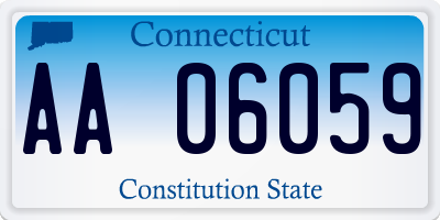 CT license plate AA06059