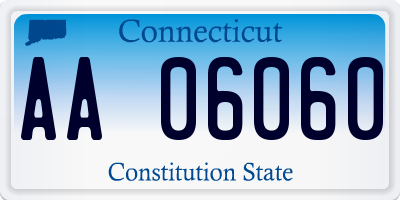 CT license plate AA06060