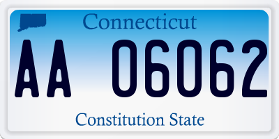 CT license plate AA06062