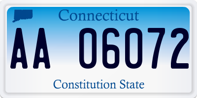 CT license plate AA06072