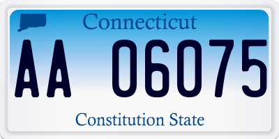 CT license plate AA06075