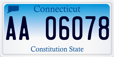 CT license plate AA06078