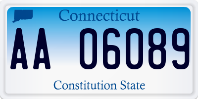 CT license plate AA06089