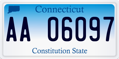 CT license plate AA06097