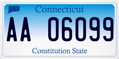 CT license plate AA06099