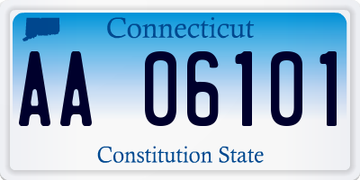 CT license plate AA06101