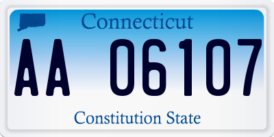 CT license plate AA06107