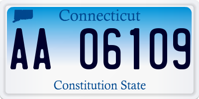 CT license plate AA06109