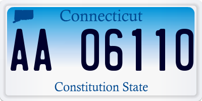 CT license plate AA06110