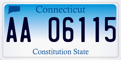 CT license plate AA06115