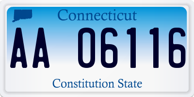 CT license plate AA06116