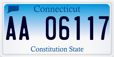 CT license plate AA06117