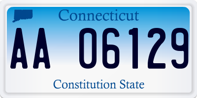 CT license plate AA06129