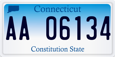 CT license plate AA06134