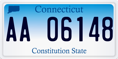CT license plate AA06148
