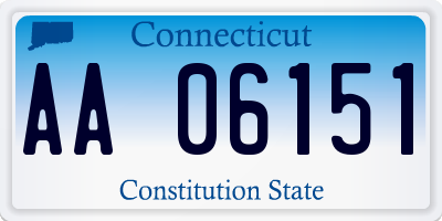 CT license plate AA06151