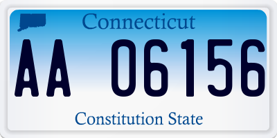 CT license plate AA06156