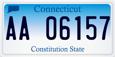 CT license plate AA06157