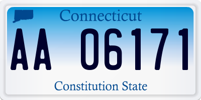 CT license plate AA06171