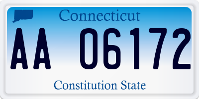 CT license plate AA06172