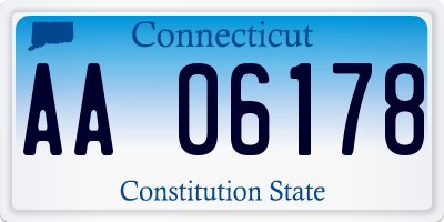 CT license plate AA06178