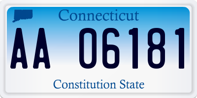 CT license plate AA06181