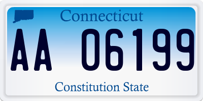 CT license plate AA06199