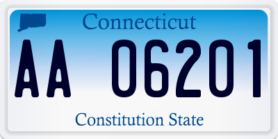 CT license plate AA06201