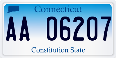 CT license plate AA06207