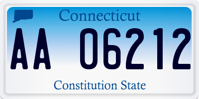 CT license plate AA06212