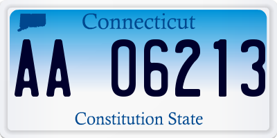 CT license plate AA06213