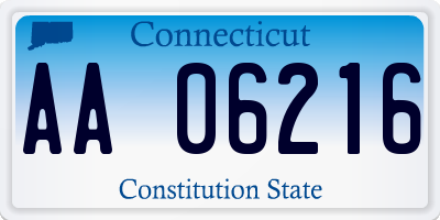 CT license plate AA06216