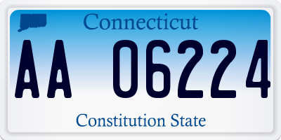 CT license plate AA06224