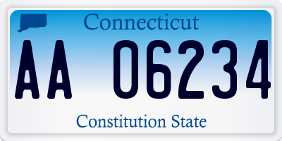 CT license plate AA06234