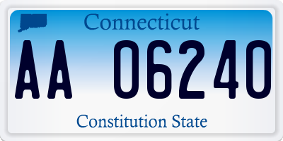 CT license plate AA06240