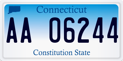 CT license plate AA06244