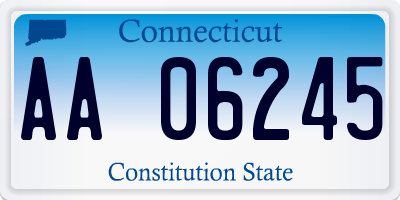 CT license plate AA06245