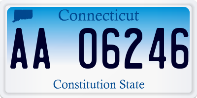 CT license plate AA06246