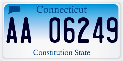 CT license plate AA06249