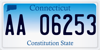 CT license plate AA06253