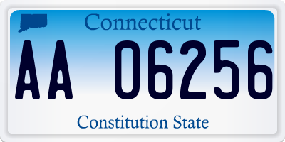 CT license plate AA06256