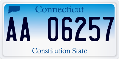 CT license plate AA06257