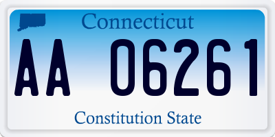 CT license plate AA06261