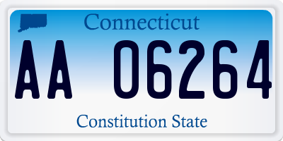 CT license plate AA06264