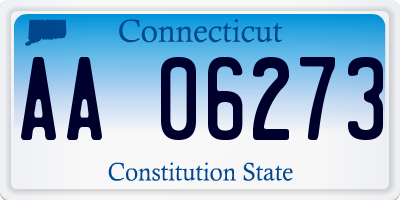 CT license plate AA06273