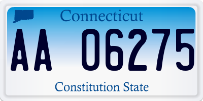 CT license plate AA06275